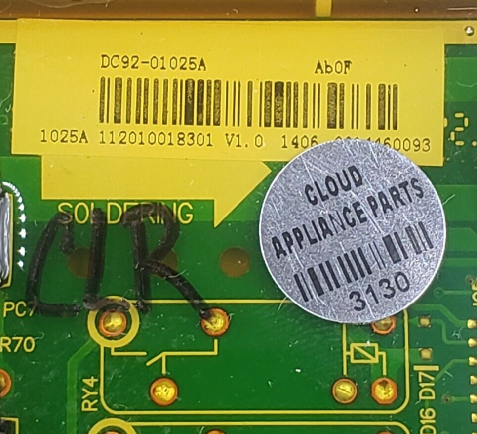 Genuine Samsung Dryer Control Board DC92-01025A Same Day Ship & 60 Days Warranty