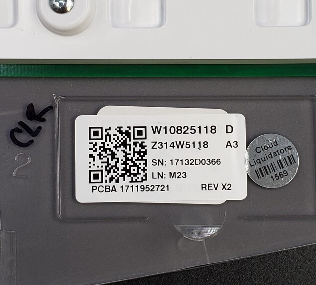 Genuine Whirlpool Washer Control W10825118 Same Day Shipping & 60 Days Warranty.