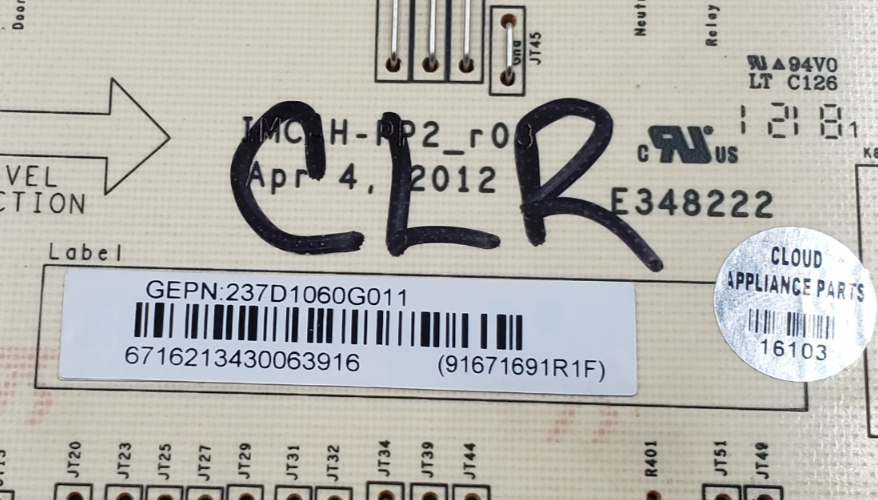 Genuine GE Washer Control Board 237D1060G011 **Same Day Ship & 60 Days Warranty*