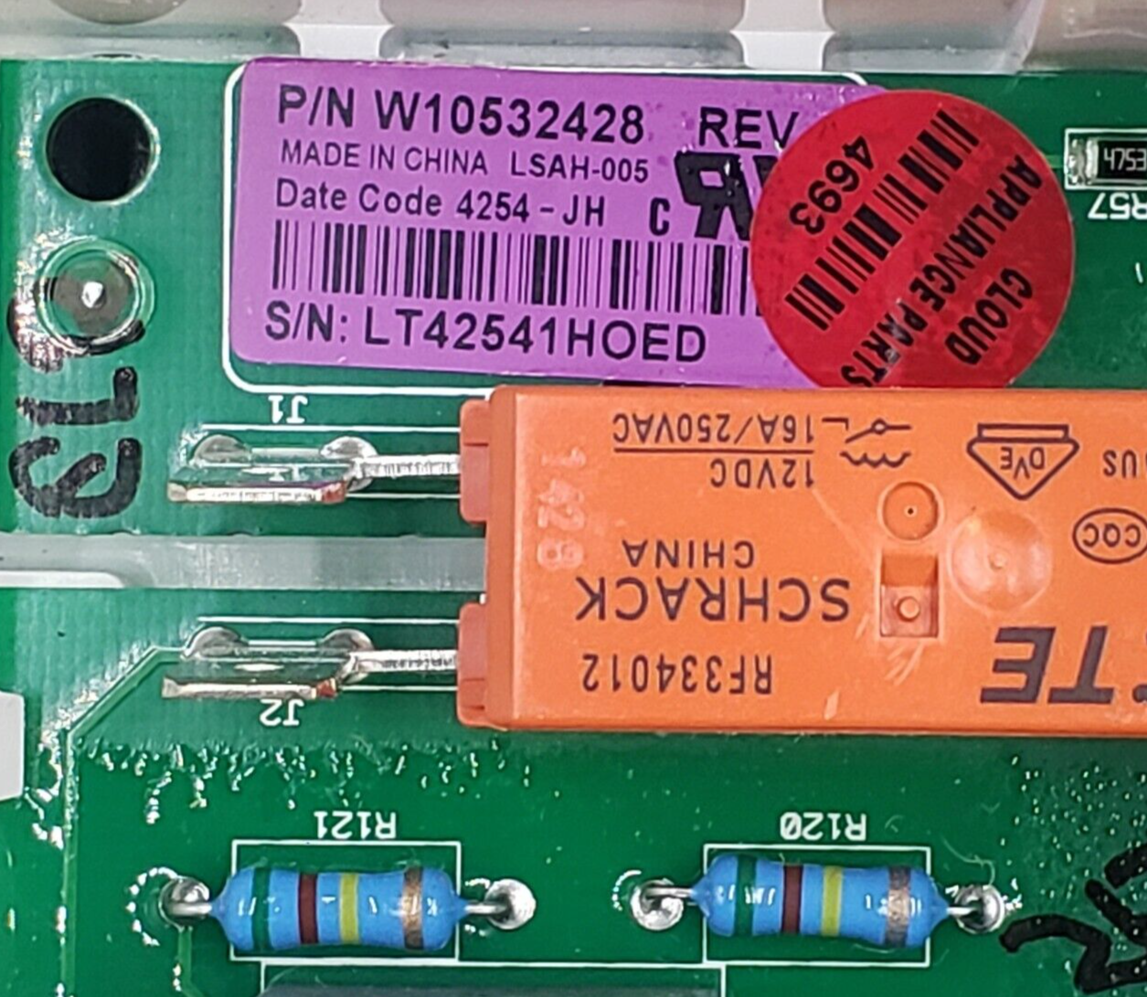 Genuine Whirlpool Dryer Control Board W10532428 Same Day Ship & 60 Days Warranty