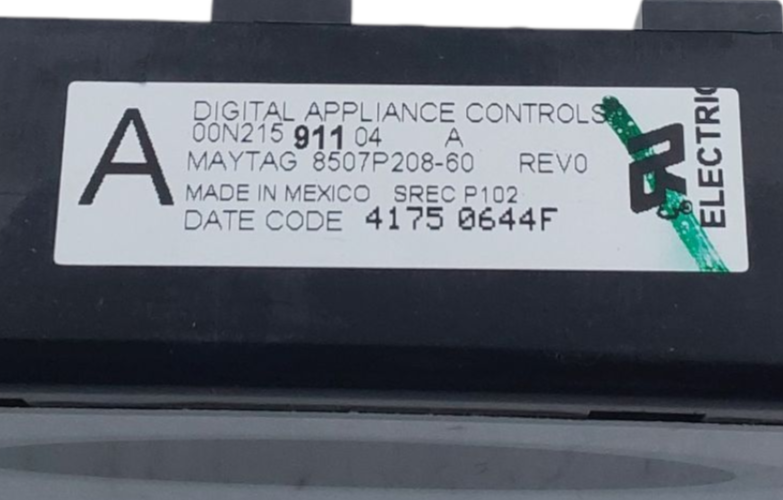 OEM Whirlpool Range Control Board 8507P208-60 Same Day Ship & 60 Days Warranty**