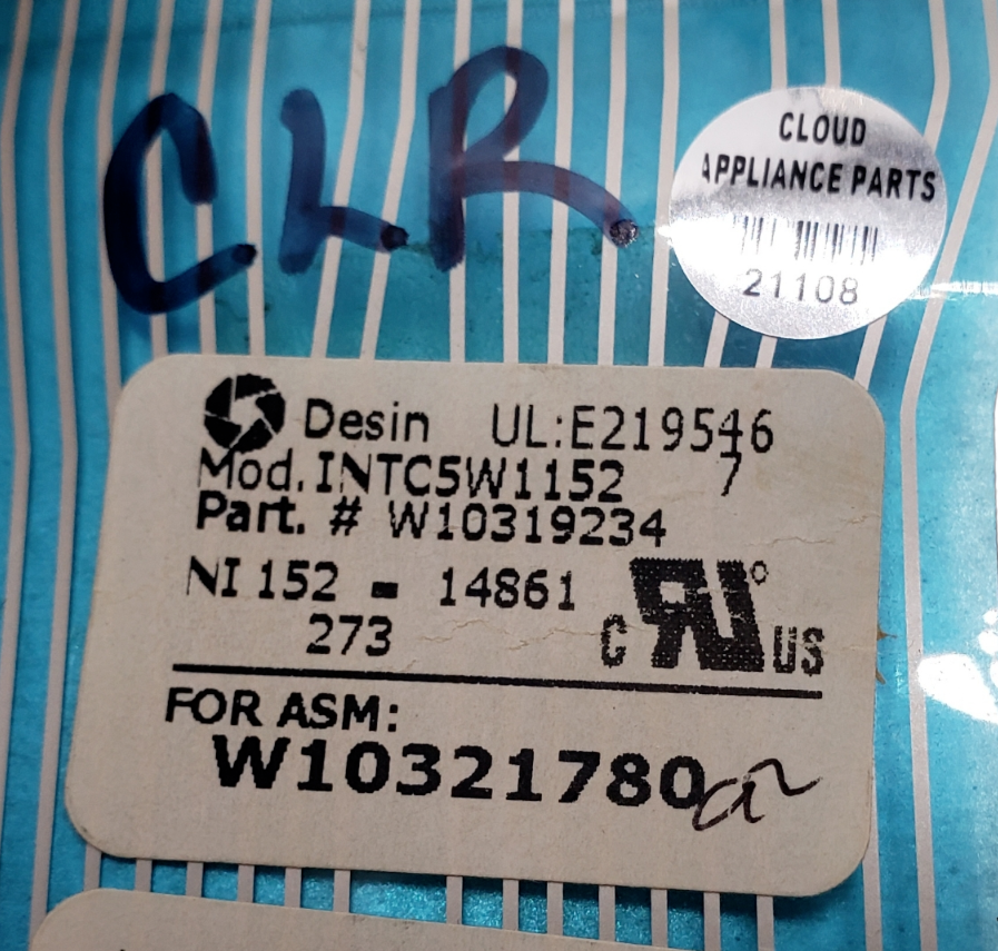 Genuine Whirlpool Oven Touch Panel W10321780 **Same Day Ship & 60 Days Warranty*