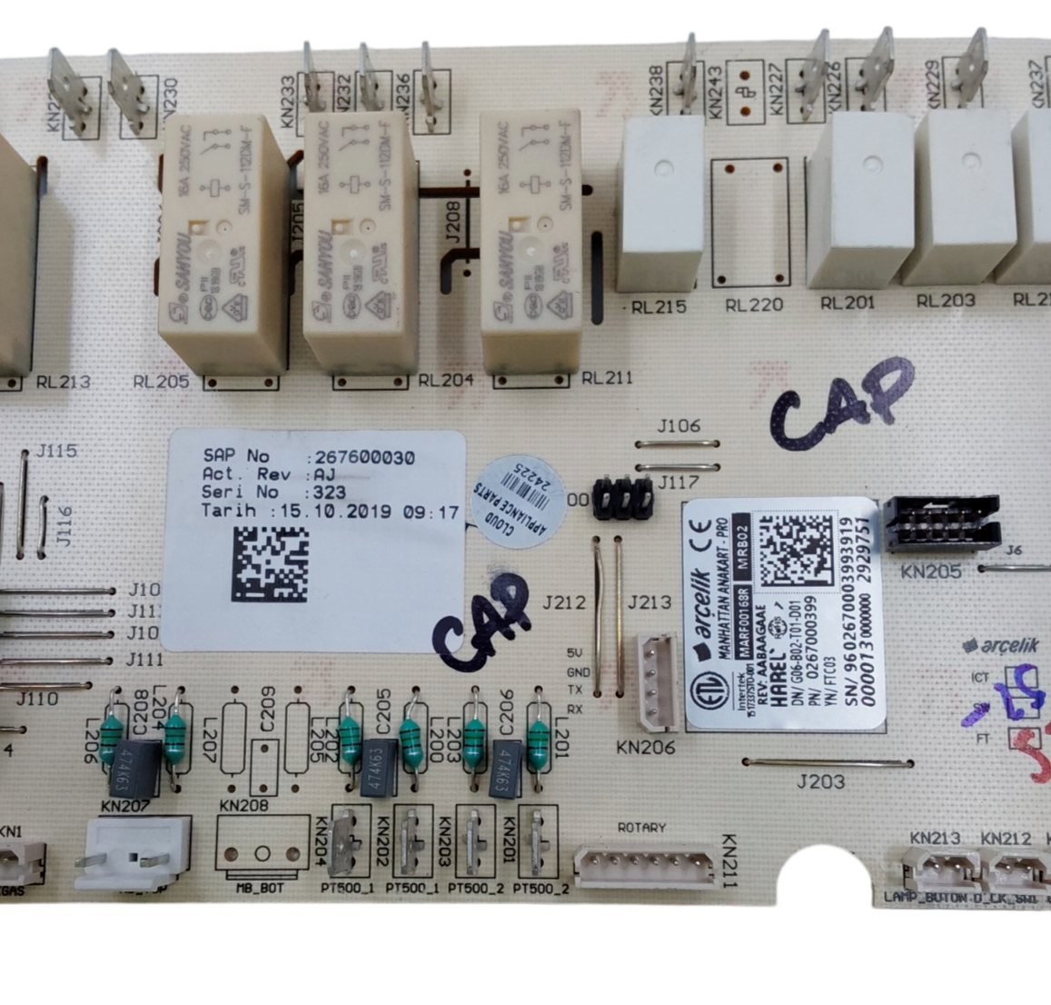 Genuine Beko Range Control Board 267600030 Same Day Shipping & 60 Days Warranty*