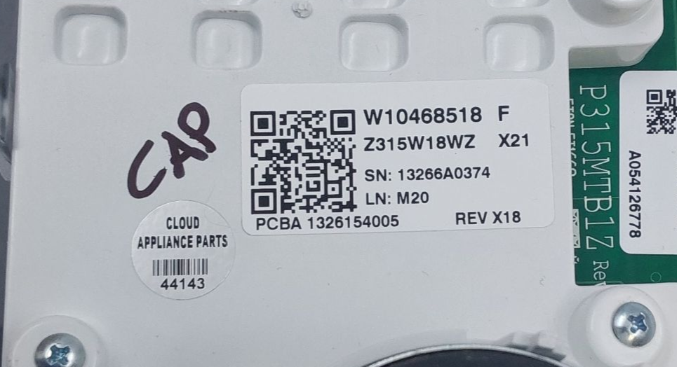 Whirlpool OEM Washer Control Panel W10468518 **Same Day Ship & 60 Days Warranty*