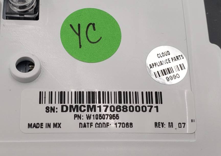 Genuine Whirlpool Dryer Control Panel W10507955 Same Day Ship & 60 Days Warranty