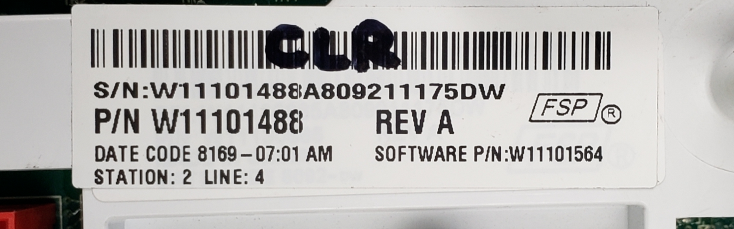 Genuine Whirlpool Washer Control W11101488 *Same Day Shipping & 60 Days Warranty