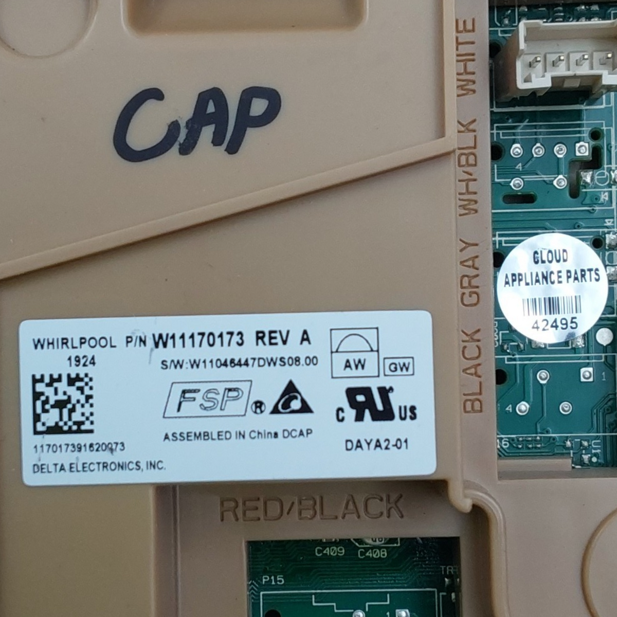 Whirlpool OEM Dishwasher Control Board W11170173 Same Day Ship &60 Days Warranty