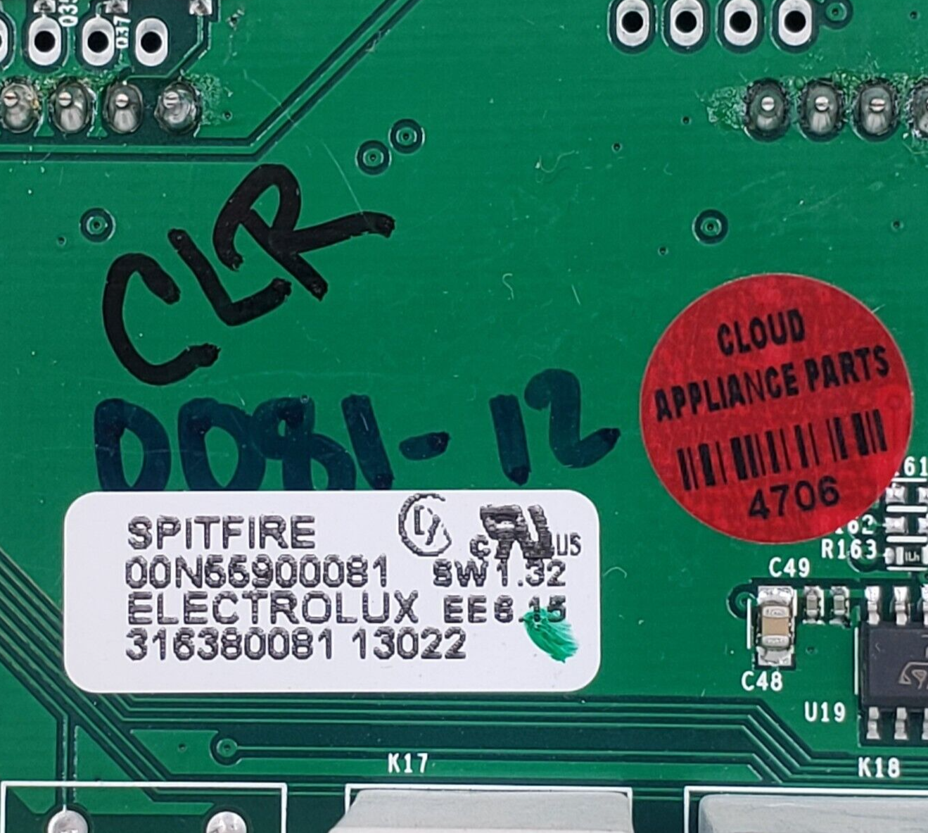 Genuine Frigidaire Range Control 316380081 Same Day Shipping & 60 Days Warranty.