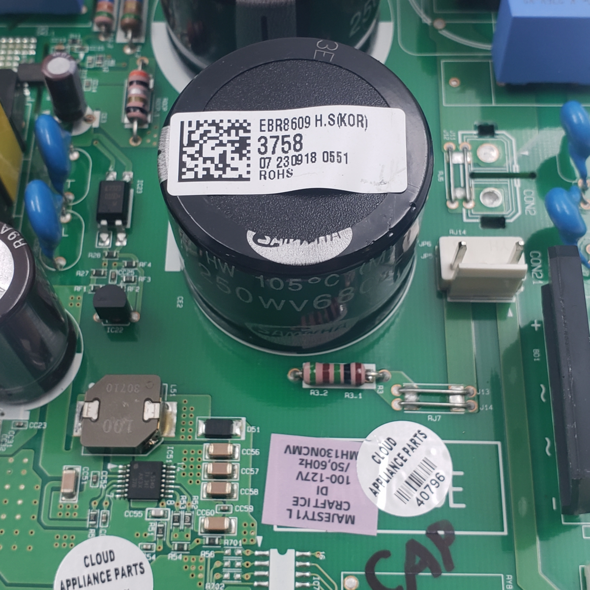 LG Genuine Fridge Control Board EBR86093758 Same Day Shipping & 60 Days Warranty