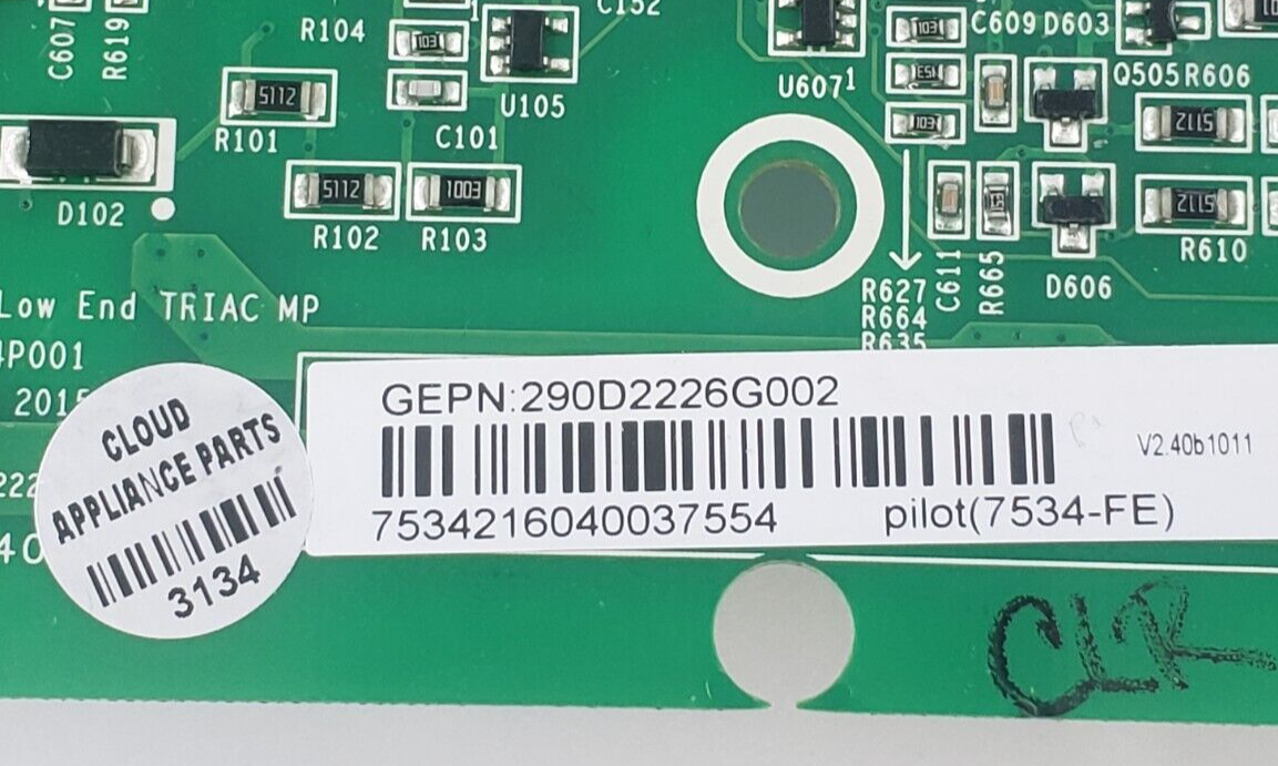 Genuine GE Washer Control Board 290D2226G002  *Same Day Ship & 60 Days Warranty*