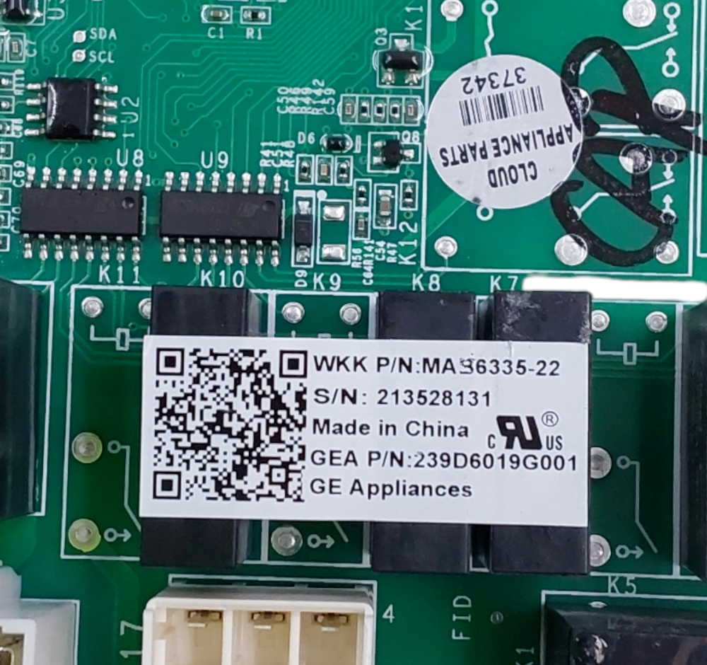 Genuine GE Fridge Control Board 239D6019G001 Same Day Shipping &60 Days Warranty