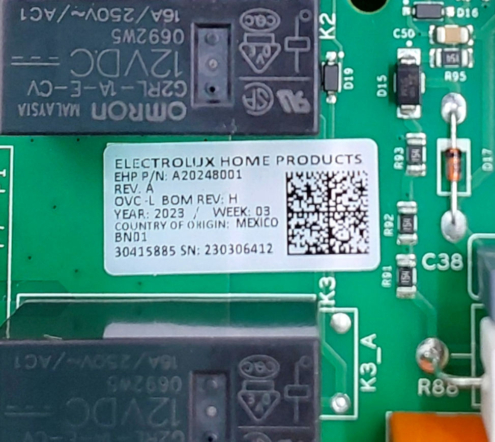 New Frigidaire Range Control Board A20248001  *Same Day Ship & 60 Days Warranty*
