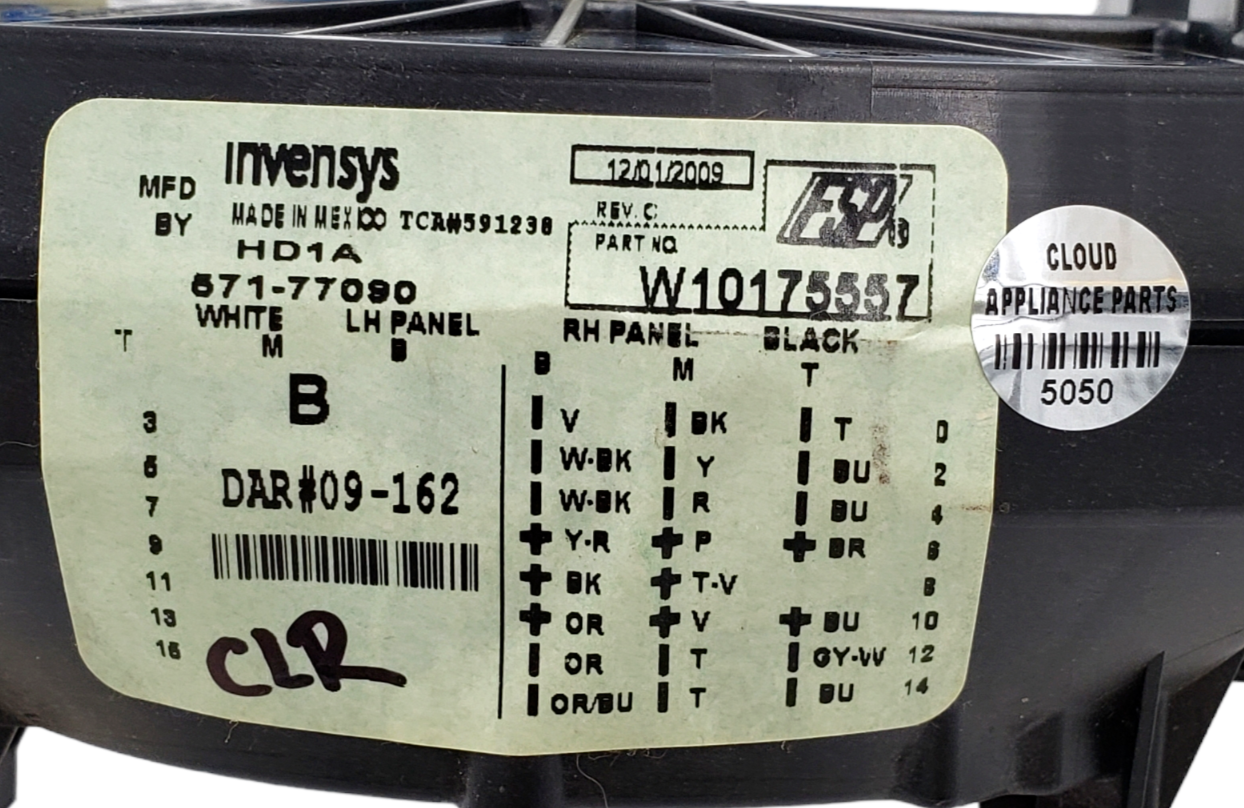Genuine Whirlpool Washer Timer W10175557  *Same Day Shipping & 60 Days Warranty*