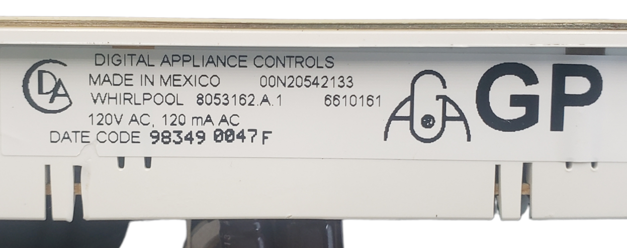 Genuine Whirlpool Oven Control Board 8053162 **Same Day Ship & 60 Days Warranty*