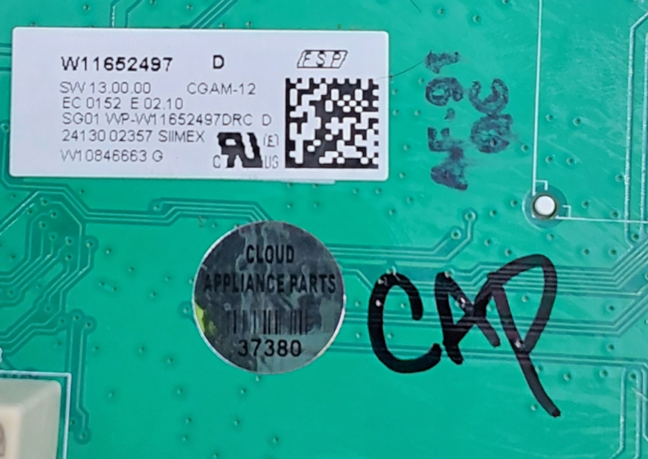 Genuine Whirlpool Oven Control Board W11652497 Same Day Ship & 60 Days Warranty*