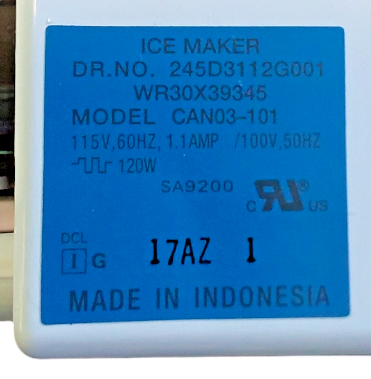 New GE Refrigerator Small Icemaker 245D3112G001 Same Day Ship & 60 Days Warranty