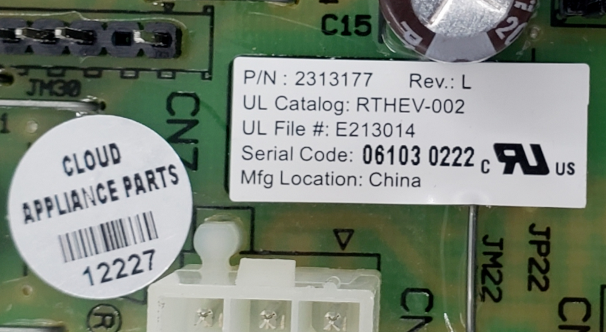 Genuine Whirlpool Fridge Control Board 2313177 Same Day Ship & 60 Days Warranty*