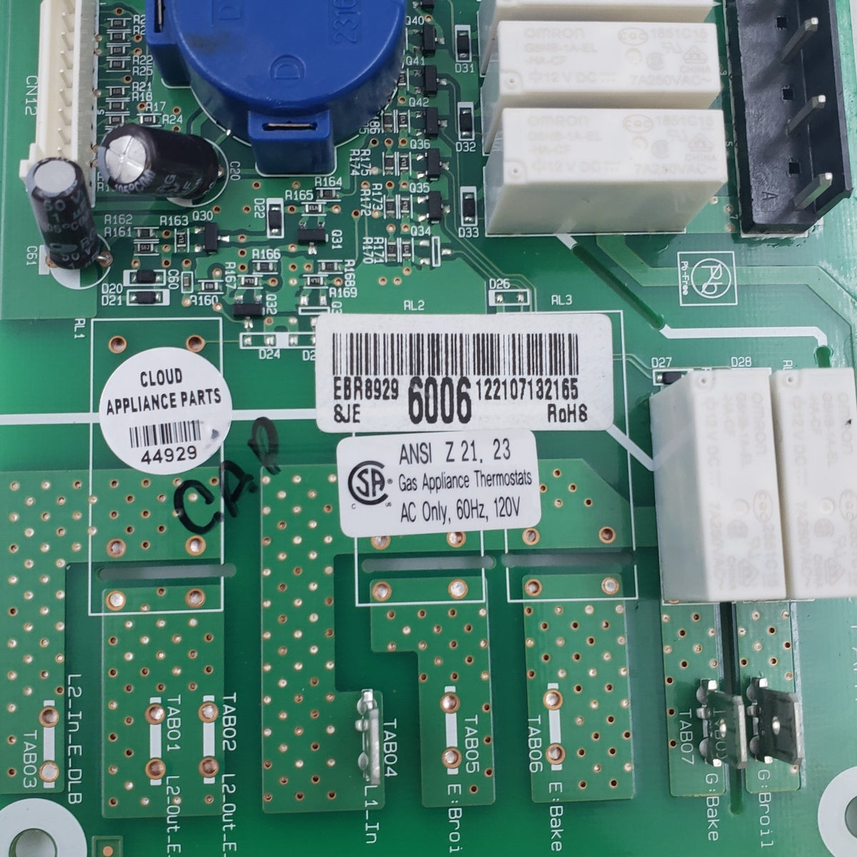 LG Genuine Oven Control Board EBR89296006 Same Day Ship & 60 Days Warranty