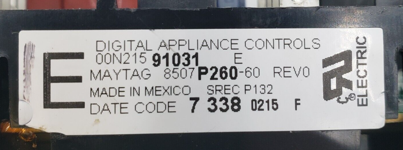 Genuine Maytag Range Control Board 8507P260-60 Same Day Ship & 60 Days Warranty*