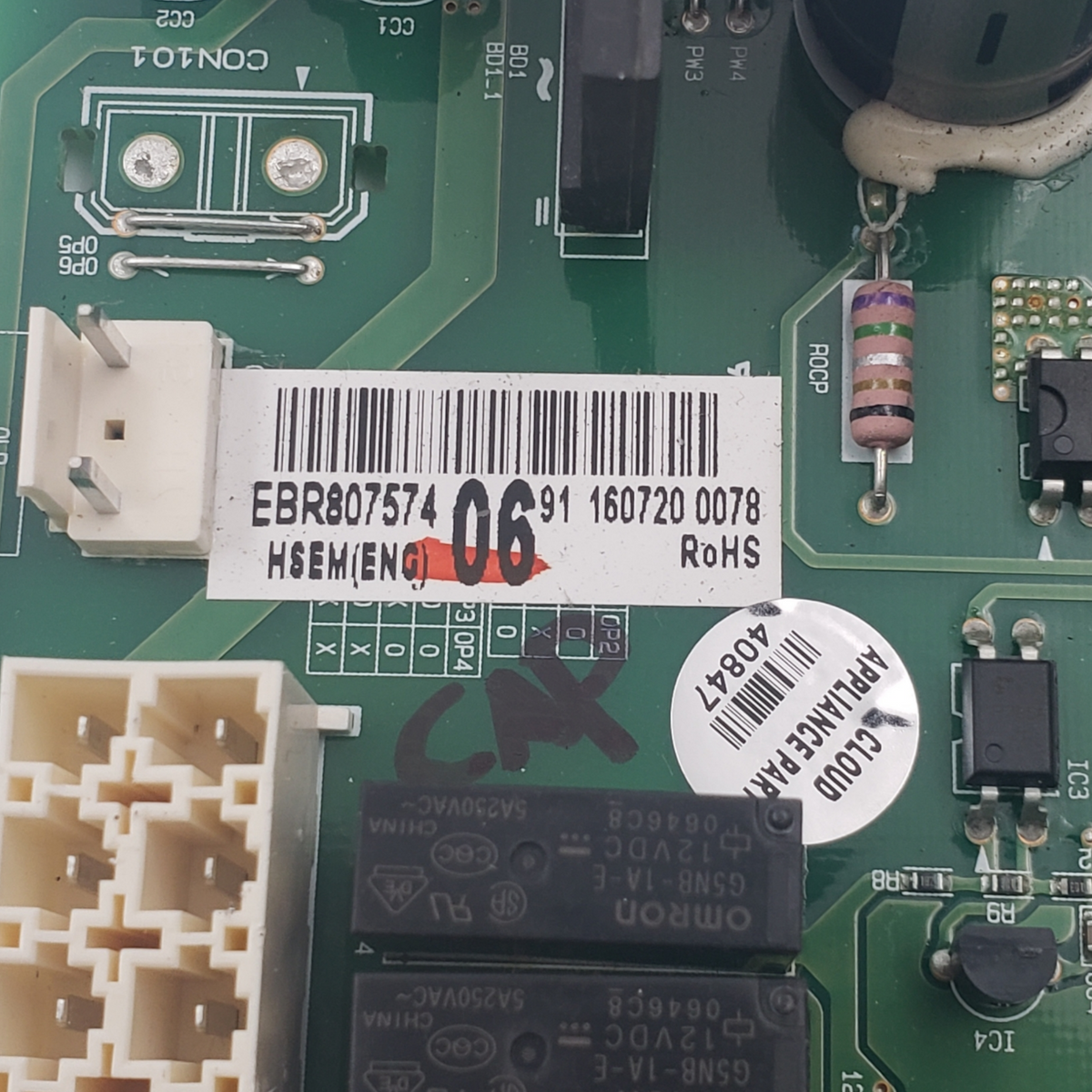LG Genuine Fridge Control Board EBR80757406 Same Day Shipping & 60 Days Warranty