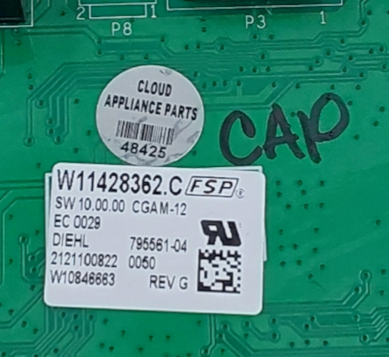 Genuine Whirlpool Range Control Board W11428362 Same Day Ship & 60 Days Warranty