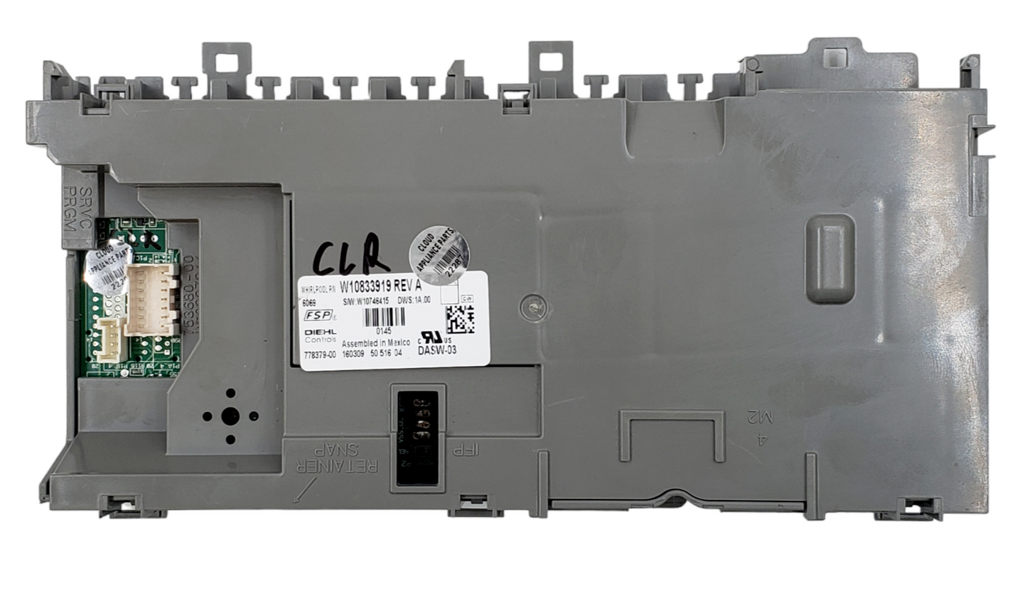 Genuine Whirlpool Dishwasher C. Board W10833919 Same Day Ship & 60 Days Warranty