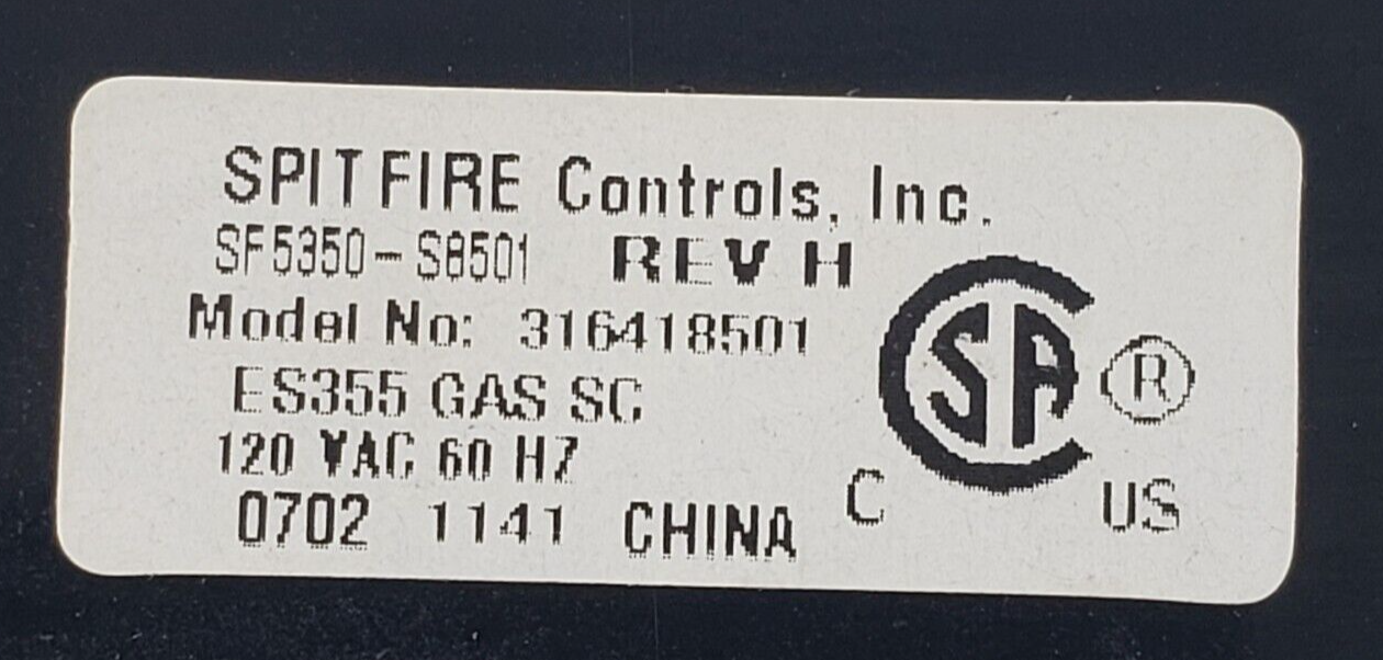 Genuine Frigidaire Range Control 316418501 Same Day Shipping & 60 Days Warranty*