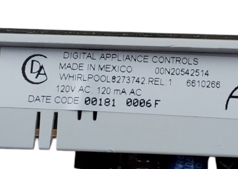 Genuine Whirlpool Range Control Board 8273742 Same Day Ship & 60 Days Warranty**