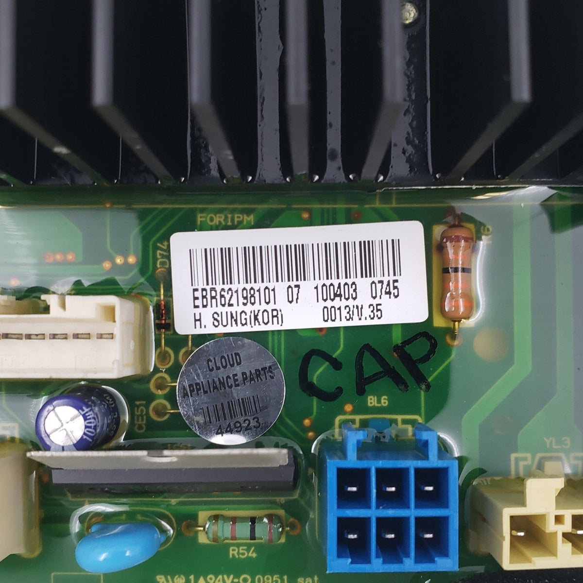 LG Genuine Washer Control Board EBR62198101 Same Day Shipping & 60 Days Warranty