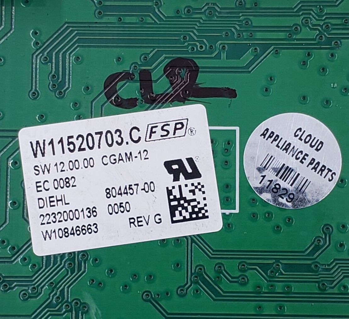 Genuine Whirlpool Range Control Board W11520703 Same Day Ship & 60 Days Warranty