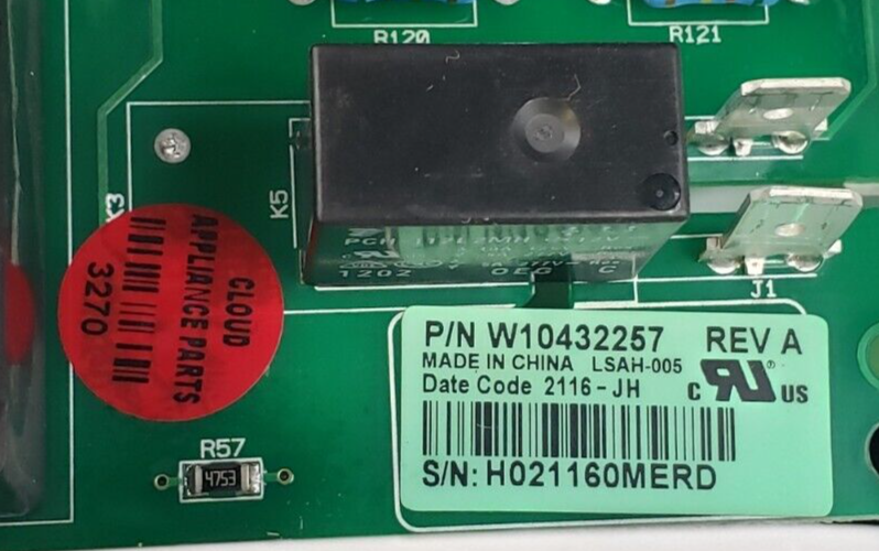 Genuine Whirlpool Dryer Control Board W10432257 Same Day Ship & 60 Days Warranty