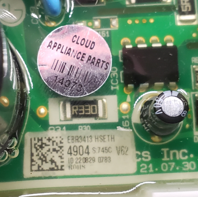Genuine LG Washer Control Board EBR34134904 Same Day Shipping & 60 Days Warranty
