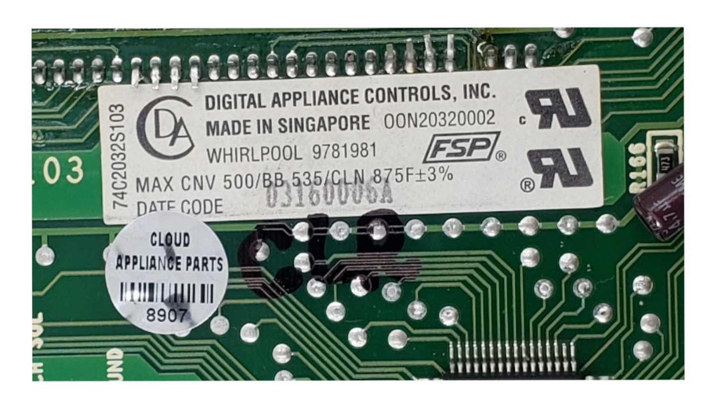 Genuine Whirlpool Oven Control Board 9781981 **Same Day Ship & 60 Days Warranty*