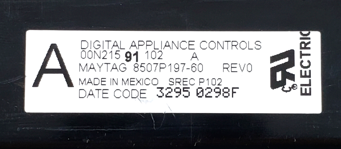 Genuine Whirlpool Range Control 8507P197-60 Same Day Shipping & 60 Days Warranty
