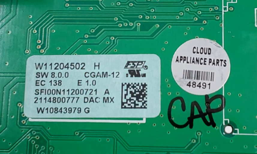 Genuine Whirlpool Range Control Board W11204502 Same Day Ship & 60 Days Warranty