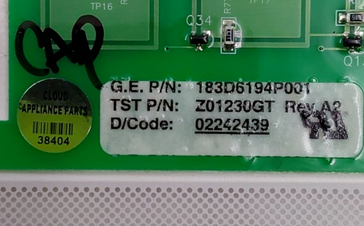 Genuine GE Range Control Panel 183D6194P001 Same Day Shipping & 60 Days Warranty