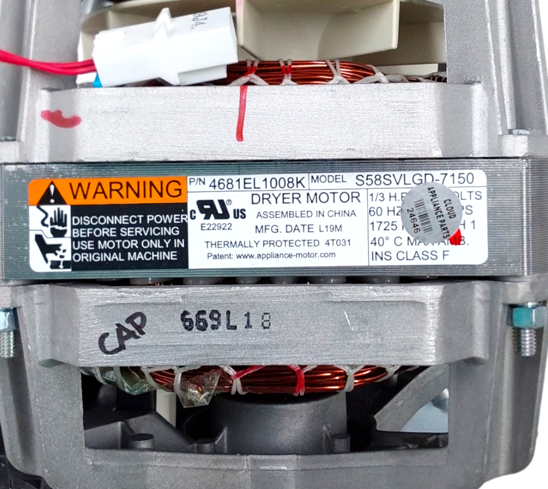 New LG Dryer Motor blower Assembly 4681EL1008K Same Day Ship & 60 Days Warranty*