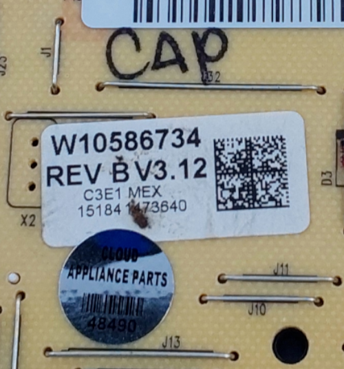 Genuine Whirlpool Range Control Board W10586734 Same Day Ship & 60 Days Warranty