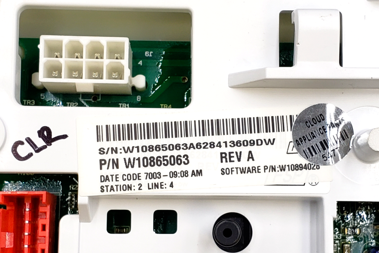 Genuine Whirlpool Washer Control W10865063 Same Day Shipping & 60 Days Warranty*