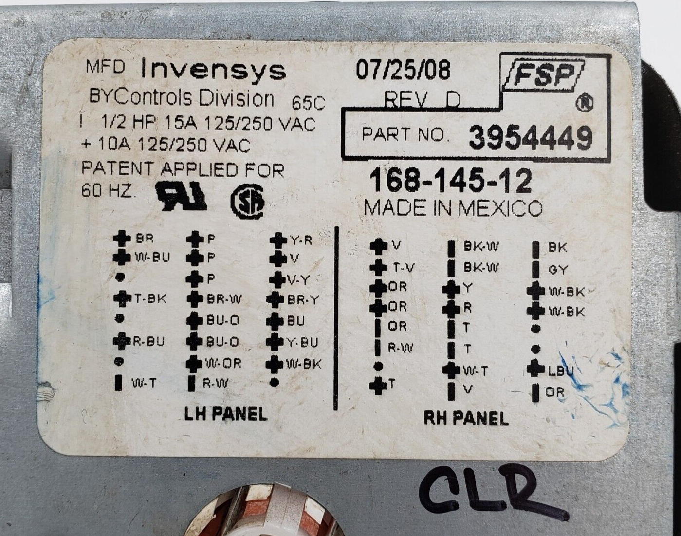 Genuine Whirlpool Washer Machine Timer 3954449 Same Day Ship & 60 Days Warranty*