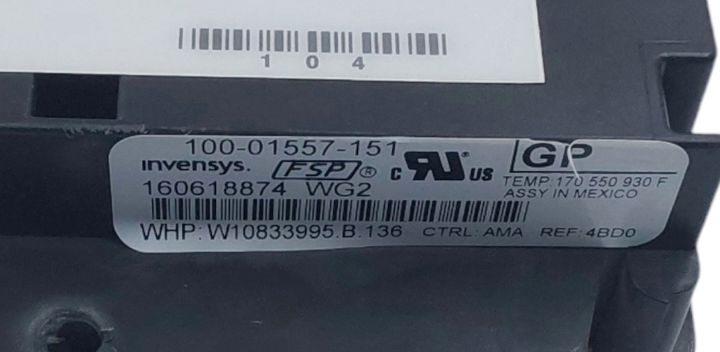 Genuine Whirlpool Range Control Board W10833995 Same Day Ship & 60 Days Warranty