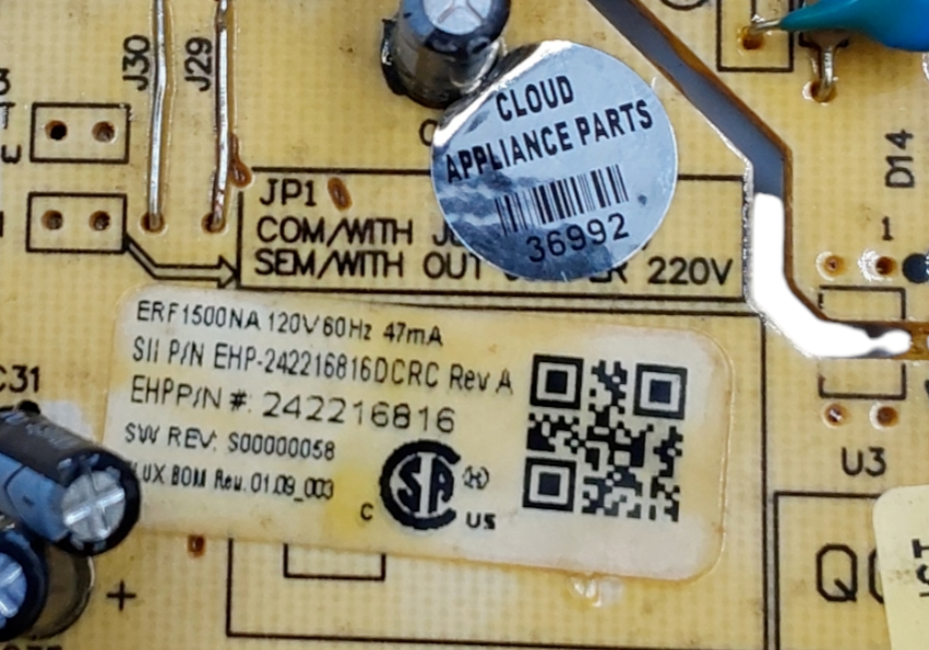 OEM Frigidaire Fridge Control Board 242216816 Same Day Ship & 60 Days Warranty**