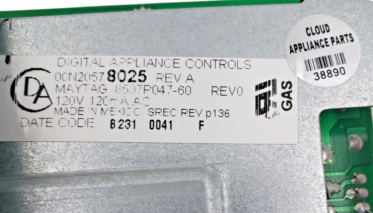 Genuine Maytag Range Control Board 8507P047-60 Same Day Ship & 60 Days Warranty*