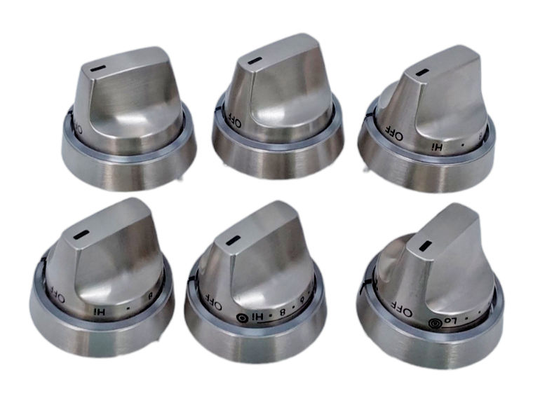New GE Range Knobs 6 piece Kit 223C7619P015 Same Day Shipping & 60 Days Warranty