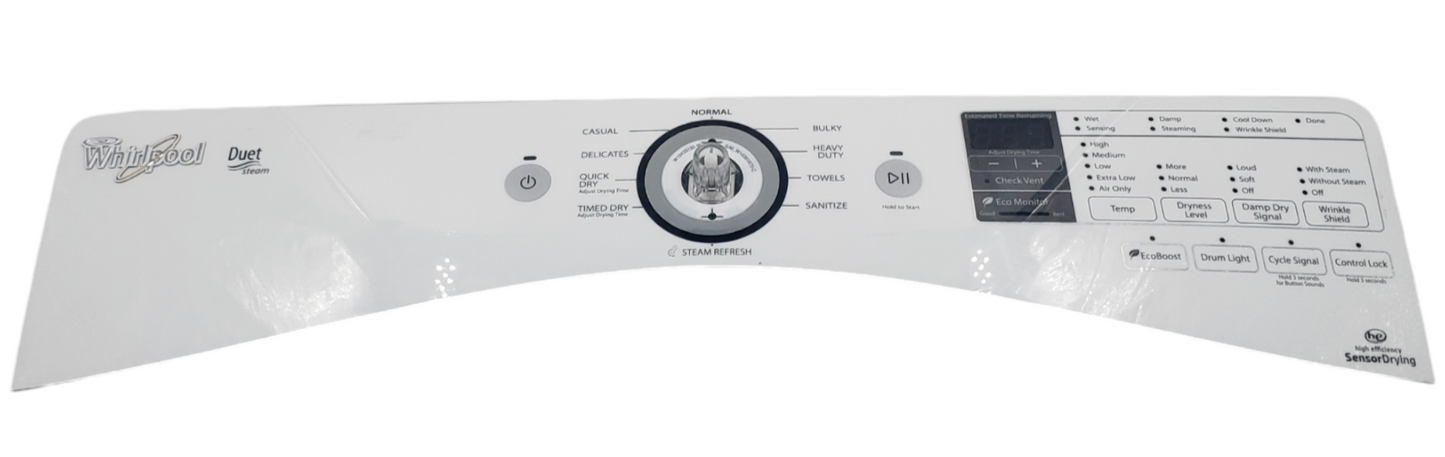 Genuine Whirlpool Dryer Control Panel W10750356 Same Day Ship & 60 Days Warranty