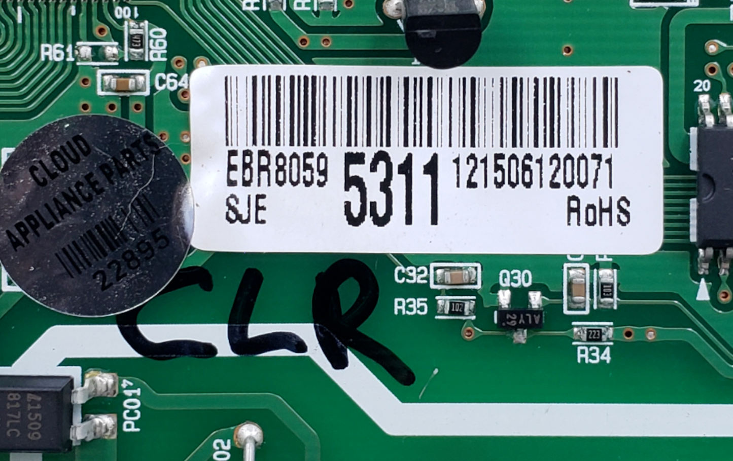 Genuine LG Range Control Board EBR80595311  Same Day Shipping & 60 Days Warranty