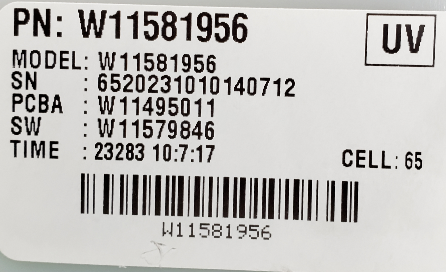 Genuine Whirlpool Dryer Control Board W11581956 Same Day Ship & 60 Days Warranty