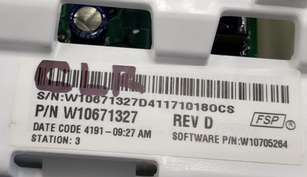 Whirlpool OEM Washer Control Board W10671329 **Same Day Ship & 60 Days Warranty*