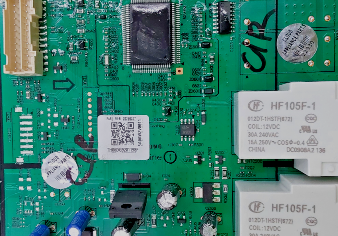 Genuine Samsung Range Control Board DG92-01198F Same Day Ship & 60 Days Warranty