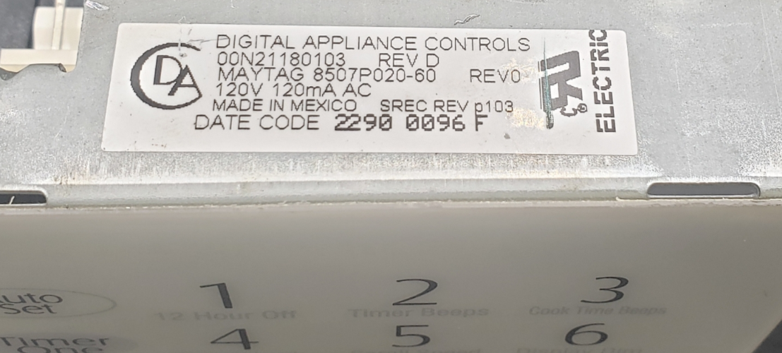 Genuine Maytag Oven Control Board 8507P020-60 *Same Day Ship & 60 Days Warranty*